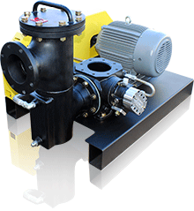 Unloading Pump Skid Assembly with a 600V pump, screen box and motor