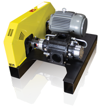 Example BearCat transfer skid. Pump, drive and connections vary by installation.